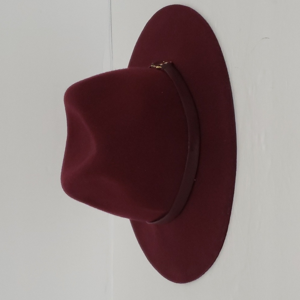 Brand New Tory Burch Bordeaux "Gemini Link" Fedora - Picture 2 of 9